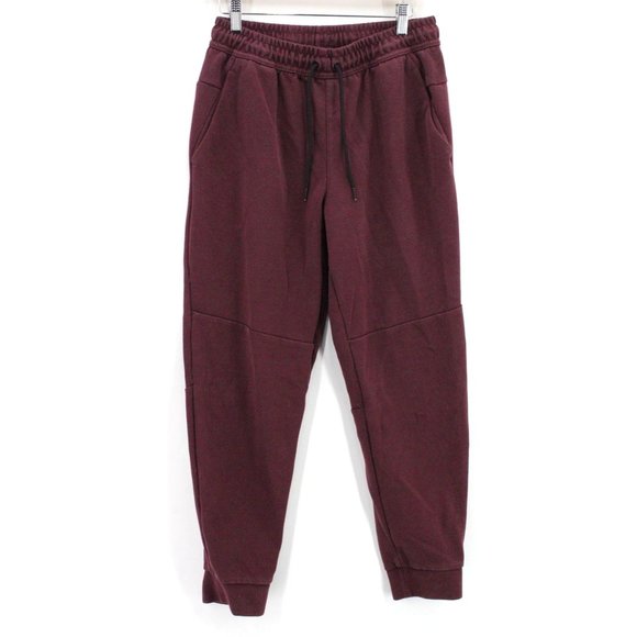 Active Jogger Pants Mens Dark Red Drawstring Sweatpants Outdoor Size Medium M - Picture 1 of 9